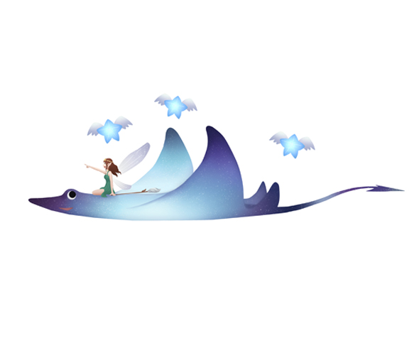 海王——“成長精靈”魔鬼魚包裝插畫設計