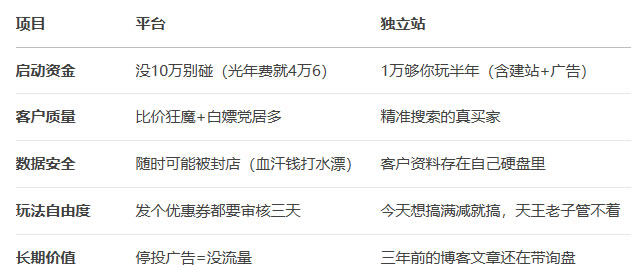 外貿SOHO創業選平臺還是獨立站？